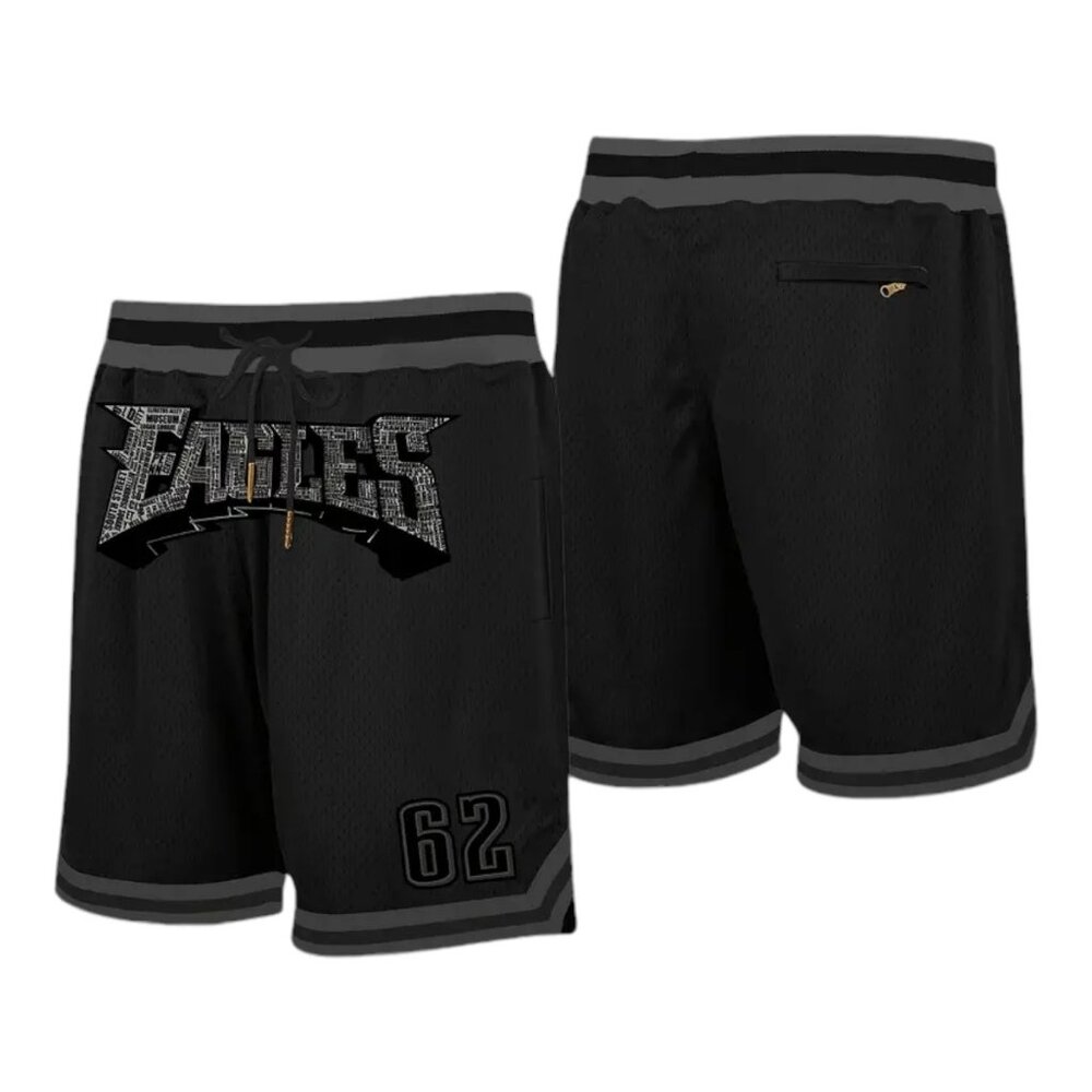 Philadelphia Eagles Baseball Basketball Shorts Black Stitched Men's